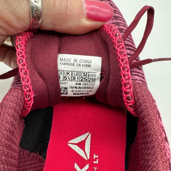 Reebok Women’s Walking Training Shoes MemoryTech LT Burgundy Pink Knit Sz 8 - Picture 9 of 10